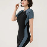 New Women's Flat Angle Professional Racing Cover Belly Slimming Swimming Pool Special Quick Drying Hot Spring One-piece Swimsuit