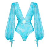 2026 Fashion Swimwear Women With Skirt Bathing Suit Summer New Ruffle Splice Print Beachwear Holiday Bikini Cover Ups Outfits