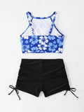 2026 High Waist Bikini Women High Neck Swimsuit Printed Swimwear Female Padded Beachwear Bathers Bathing Swimming Swim Suit