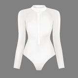 2024 New Print Long Sleeve One Piece Swimsuit Sexy Swimwear Women Backless Beachwear Surf Bathing Suit Push Up Monokini Female