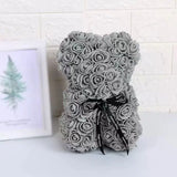 Rose Bear Gift 25cm Artificial Teddy Rose Bear with Box