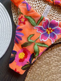RUOTONSEPT 2024 New Sexy Handmade Embroidery Bikini Set Women's Swimsuit Triangle Swimwear Bathing Suit Brazilian Biquinis
