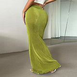 Dresses 2025 Woman Slim Fit Hip-hugging Fishtail Skirt Solid Color Simple Style All-match Temperament Elegant Beachwear Trendy