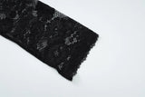 FDYOUI 2026 New Lace Patchwork Long Sleeve T-shirts for Women Square Collar See-through Slim Crop Tops White Black Tee Shirt
