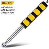 Deli 98/115/160CM Multifunction Telescopic Self Defense Hammers Empty Drum Hammer Room Test Rod Inspection Room Tools Metel Test