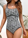 2026 Vintage Swimsuit One Piece Printed Swimwear Women Floral Bathers Bathing Swimming Swim Suit Female Beachwear XL