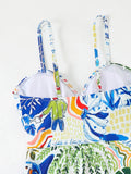2026 Strappy Swimsuit One Piece Push Up Swimwear Women Sexy Printed Bathers Bathing Swimming Swim Suit Female Beachwear