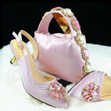 Doershow Lastest Italian Design Fashion Style Ladies Shoes with Matching Bag Set 2025 Nigerian Shoes and Bag Set  HGB1-1