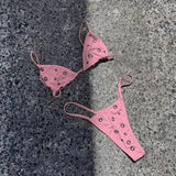 2025 Micro Bikini Halter Swimsuit For Women Sexy Swimwear Brazilian Bikini Set Thong Biquini Swim Suits Solid Beachwear Female