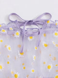 Mesh Floral Printed Off Shoulder 2Pcs Lingerie Set for Women Sexy Underwear Transparent Tops+Shorts Panties Exotic Sets