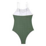 2026 One Piece Swimsuit Solid High Cut Swimwear Women Bathing Suit Female Swimming Summer Beachwear Bodysuit