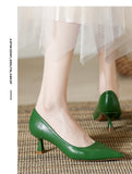 Patent Leather Fashion High Heels 2026Pointed Toe Pumps Elegant Woman Heeled Shoes Shallow Mouth Candy Colored Sexy Single Shoes