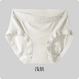 Women's underwear lace mid-waist seamless extended crotch large size briefs modal