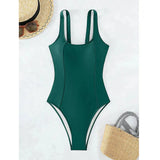 Women s-xxl size swimsuit One Piece black back bandage bikini Swimwear high waist bathing suit beach outfits bodysuit biquini