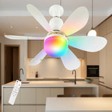 Ceiling Fan With Remote Control LED Light E27 Base