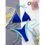 Sexy Leopard Printed Halter Brazilian Bikini Women Swimwear Female Swimsuit Two-Piece Bikini Set Bather Bathing Suit Swim V3681