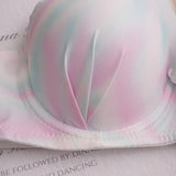Toucheart Sexy Lingerie Suit for Women Bow Knot Patchwork Printing Underwear Sexy Bra Set Thin Cup Colorful Lingerie Suit New