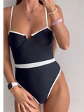 2026 Sexy Splicing Underwired Women Swimwear One Piece Swimsuit Female High Leg Cut Bather Bathing Suit Swim Summer Beachwear