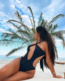 2022 Women One Piece Swimsuit Black Hollow Out Female Swimwear Sexy Monokini Swimming Suits Beachwear Bathing Suits