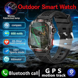 New Military GPS Smart Watch Men Flashlight Compass Waterproof 600mAh Battery Outdoor Sport Tracker Bluetooth Call Smartwatch