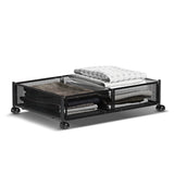 Foldable Under Bed Storage Container with Wheels Multifunctional Home Dorm Toys Clothes Books Shoes Storage Bins Visible