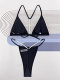 DEKA Thong Bikini Sexy String Pearls Mini Set Swimwear Women Swimsuit Female Swimming for Beach Wear for Bathing Suits