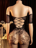 Adult Sexy Lingerie For Women Babydoll Hot Crotchless Erotic Underwear Outfit Open Bra Floral Bodysuit Transparent Bodystockings