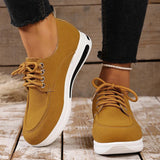 Comfortable Lace Up Platform Sneakers Women Lightweight Plus Size 43 Thick Sole Casual Shoes Woman 2025 Non Slip Sport Sneaker
