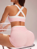 2pcs/sets Yoga Sport Bra Shorts Set Hotsweet Sportswear Woman Gym Workout Bra Shorts Leggings Activewear Women's Tracksuit