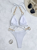DEKA Diamond chain Bikini Set High Waist Golden Printed Women Swimwear Push Up Bikinis Swimsuit Female Biquini Bathing Suit