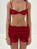 2 Piece Sets Women's Summer Short Sets Solid Color Ruched Camisole Tops and Shorts 2024 New Casual Sexy Loungewear