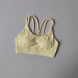 Women's yoga sports bra, integrated color blocking design with buckle sports bra