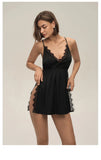 Plus Size 3XL -5XL Female Nightgown Chemise Sleepwear Sexy Intimate Lingerie Backless Nightdress Silky Satin Homewear Loungewear