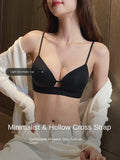 MOYISU Desire Triangle Cup Women Summer Thin Small Chest Gathered To Show A Large Pair of Breast Anti-sag No Underwire Bra Women