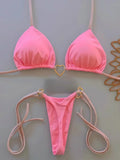Heart-shaped Halter Micro Thong Bikini Female Swimsuit Women Swimwear Two-pieces Bikini Set Brazilian Bather Bathing Suit Swim