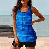 2026 Pinted Floral Tankini Two Pieces Swimsuit Women Vintage Swimwear Female Bathers Bathing Swimming Swim Suit Beachwear