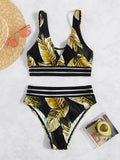 Sexy Mesh Tape Bikini 2026 Women High Waist Swimsuit Printed Swimwear Female Lady Bathing Suit Swimming Summer Beachwear