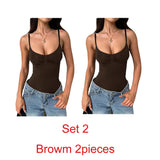 Phantasy Sexy Spice Women's Tanks Skinny Strapless Tank Top Lady Casual Slim Bodysuit Solid Color Top Summer Women's Clothing