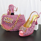 Doershow Lastest Italian Design Fashion Style Ladies Shoes with Matching Bag Set 2026 Nigerian Shoes and Bag Set!  HG1-1