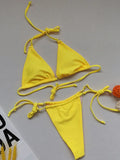 2025 Polka Dot Mini Micro String Bikini Women Swimsuit Female Bikinis Brazilian Swimwear Two Pieces Bikini Set Bathing Suit Swim