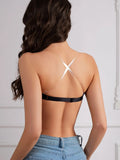 Trendy daily commute Strapless bra Comes with Clear Detachable Straps Push up bra Comfortable basic style women lingerie