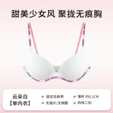 Wireless Non Padded Bra Set for Small Bust Seamless Comfort Bralette & Briefs Pure Elegant Ladies Intimates Teen Girls Underwear