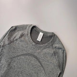 Women's round Neck Fitness Top for Autumn Running Training Pilates Yoga Workout Clothing Comfortable Training Top