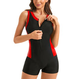 2026 Zipper Sleeveless Slim Swimsuit Women One Piece Swimwear Female Rush Guard Bathing Swimming Swim Surf Suit Beachwear XXL