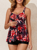 Printed Tankini Set 2026 Padded Floral Swimsuit Women Strappy Swimwear Female Beach Dress Bathers Bathing Swimming Swim Suit XL
