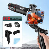 25X Phone Telephoto Lens Kit Phone Holder Portable Tripod Stabilizer Highpower Zoom Concerts Contest Outdoor Observation Animal