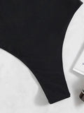 New Long Sleeve G String Diamond Bikini Female Backless Swimwear One Piece Swimsuit Women Monokini Sexy Bather Bathing Suit Swim