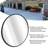 Curved Security Mirror Sturdy Backing Indoor Round Convex Mirror with Wall Mount Bracket for Garage Store Warehouse Parking Lot