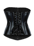 New European and American leather breasted glossy leather court corset waist corset