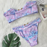 9 Colors Sexy Bikini Women Swimwear Swimsuit High Waist Metal Decor Leopard Print Female Bikinis Set Bathing Suit Beach Biquinis
